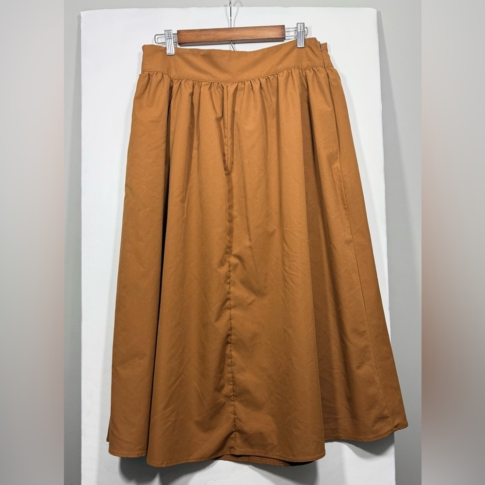 Shein Curve Size 1xl Casual Brown Women's Skirt - Picture 4 of 12